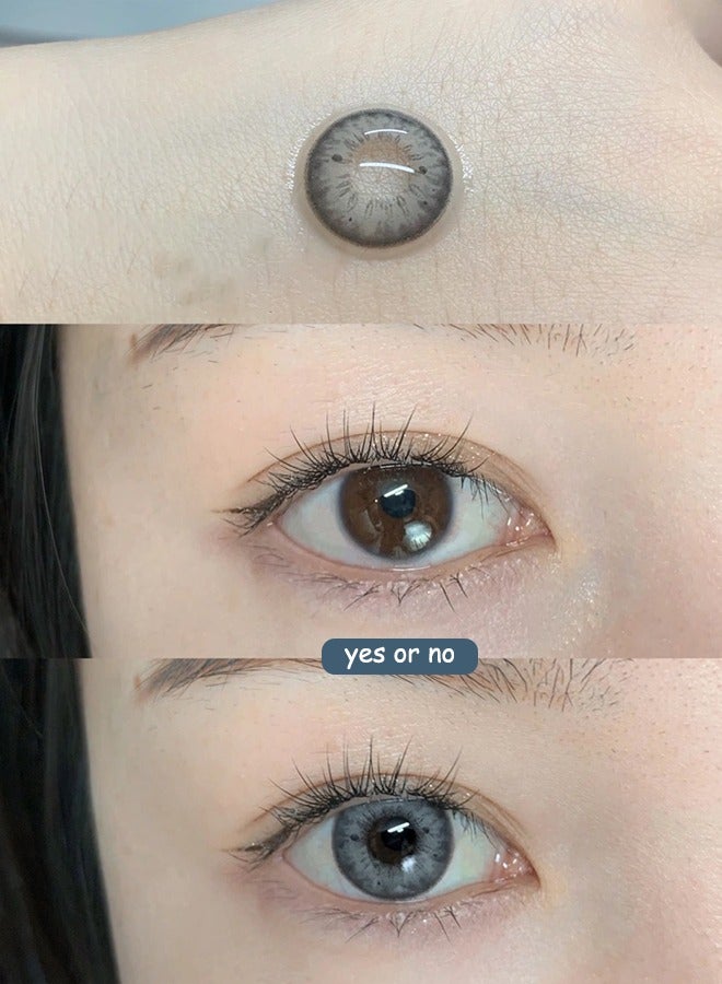 ميل كريك العدسات اللاصقة الملونة 14.2mm هيدروجيل العدسات المتاحة لمدة 12 شهرا 1 زوج من النظارات الرمادية 2 - Image 2