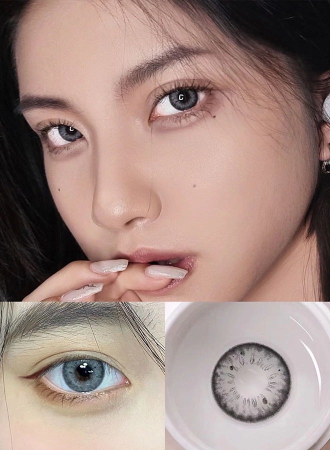 ميل كريك العدسات اللاصقة الملونة 14.2mm هيدروجيل العدسات المتاحة لمدة 12 شهرا 1 زوج من النظارات الرمادية 2 - Image 3