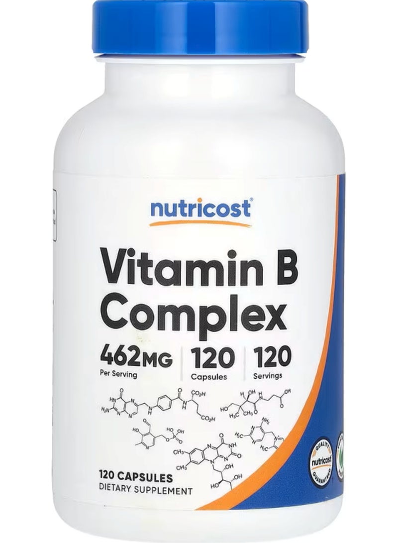 Nutricost, Vitamin B Complex, 462 mg, 120 Capsules - Image 1