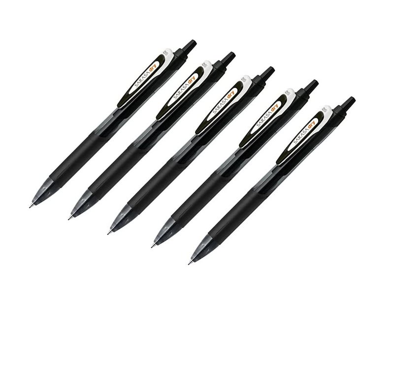 Zebra Technologies Zebra Sarasa Dry Gel Ink Pen Black (JJ31-BK), 0.5mm Fine, 5 pens per Pack (Japan Import) - Image 1