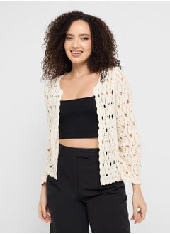 Ginger Knitted Crochet Cardigan  - Image 1