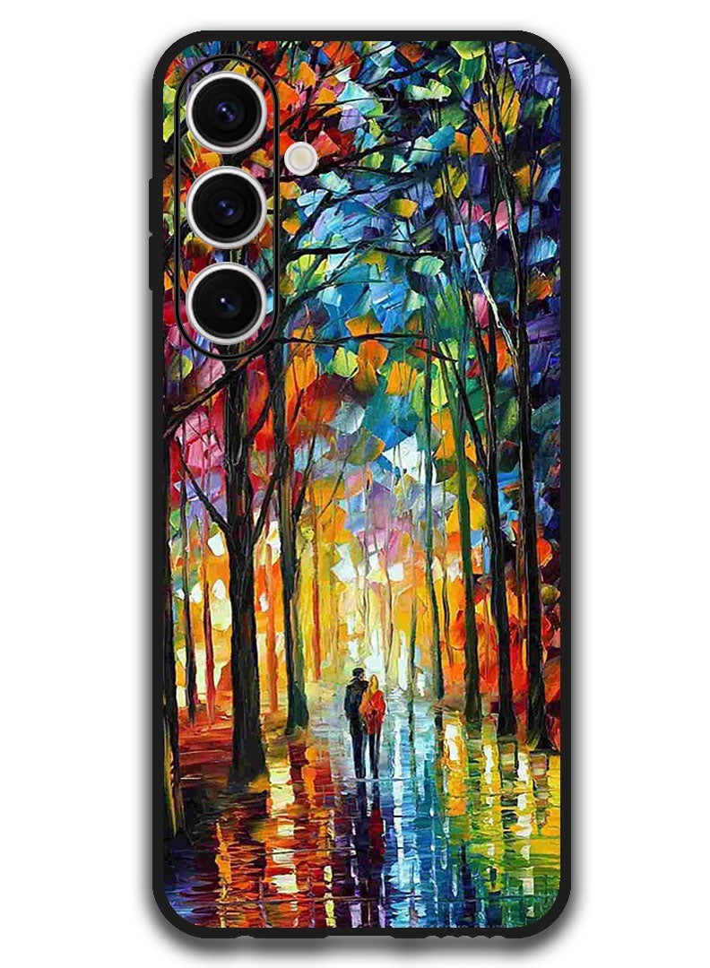 Theodor Protective Case Anti Scratch Shock Proof Bumper Cover For Samsung Galaxy S24 FE Colorful  Art Couple - Image 1