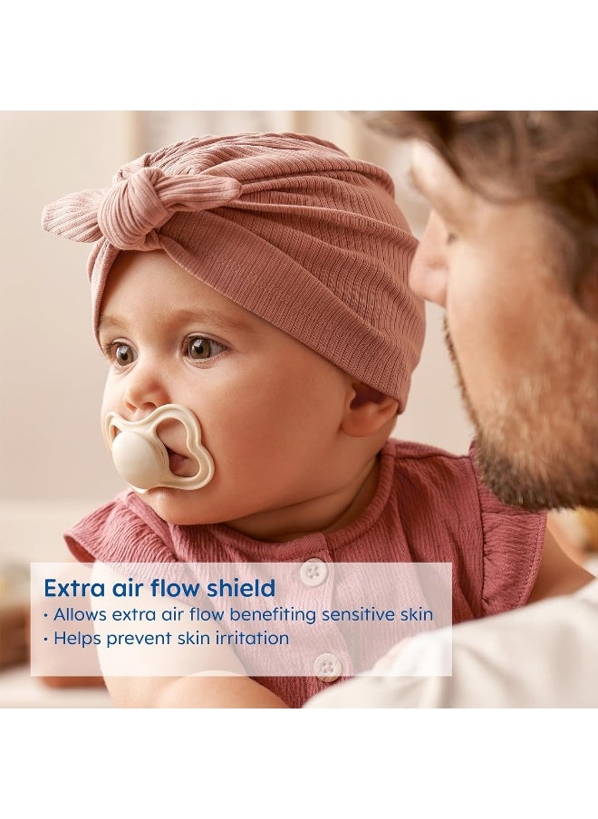 MAM MAM Sensitive Skin Pacifiers, Baby Pacifier 6+ Months, Best Pacifier for Breastfed Babies, 'Air' Design  - Image 3