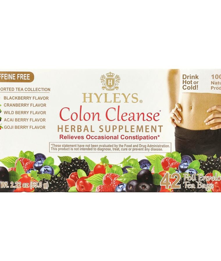 مجموعة شاي تنظيف القولون المتنوعة خالية من الكافيين 42 كيس شاي مغلف 2.22 أونصة (63 جرام)