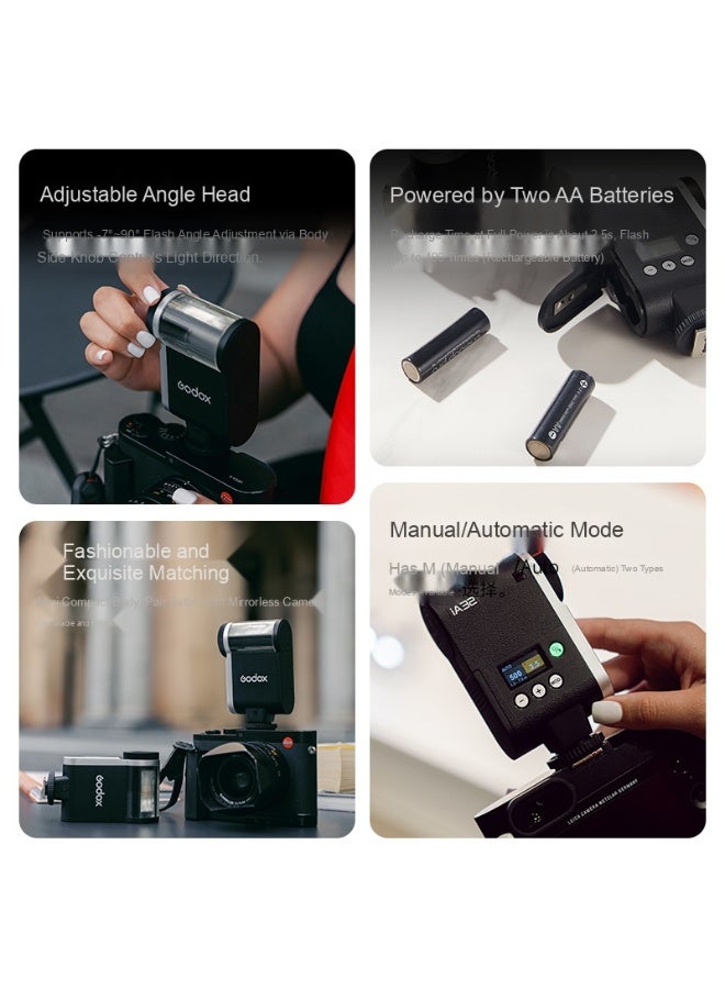 جودوكس فلاش كاميرا جيودوكس iA32 الكلاسيكي المتنقل للصورة الرقمية ومرآة غير مزدوجة - Image 3