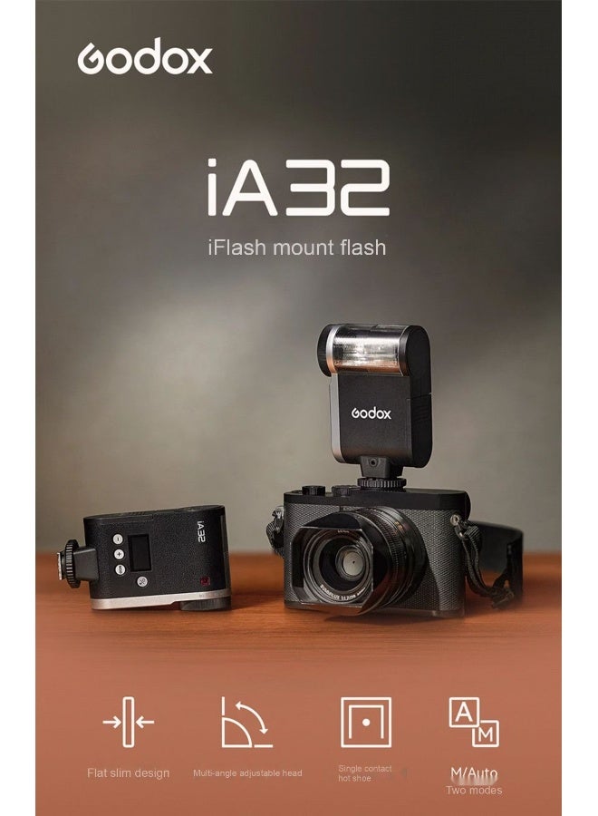 جودوكس فلاش كاميرا جيودوكس iA32 الكلاسيكي المتنقل للصورة الرقمية ومرآة غير مزدوجة - Image 5