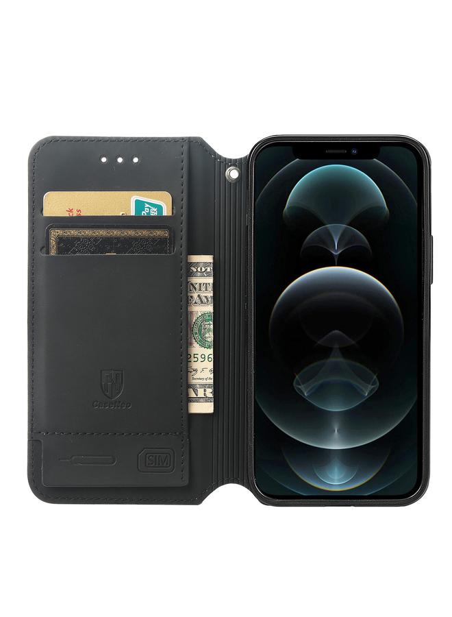 S-TOP Case For iPhone 12 Pro Max Colored Drawing Magnetic Horizontal Flip PU Leather Case with Holder & Card Slots & Wallet - Image 3