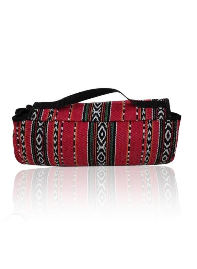 Foldable Picnic Rug Bohemian Picnic Beach Mat Blanket Portable with Carrying Strap Size: 2m*2m - Image 3