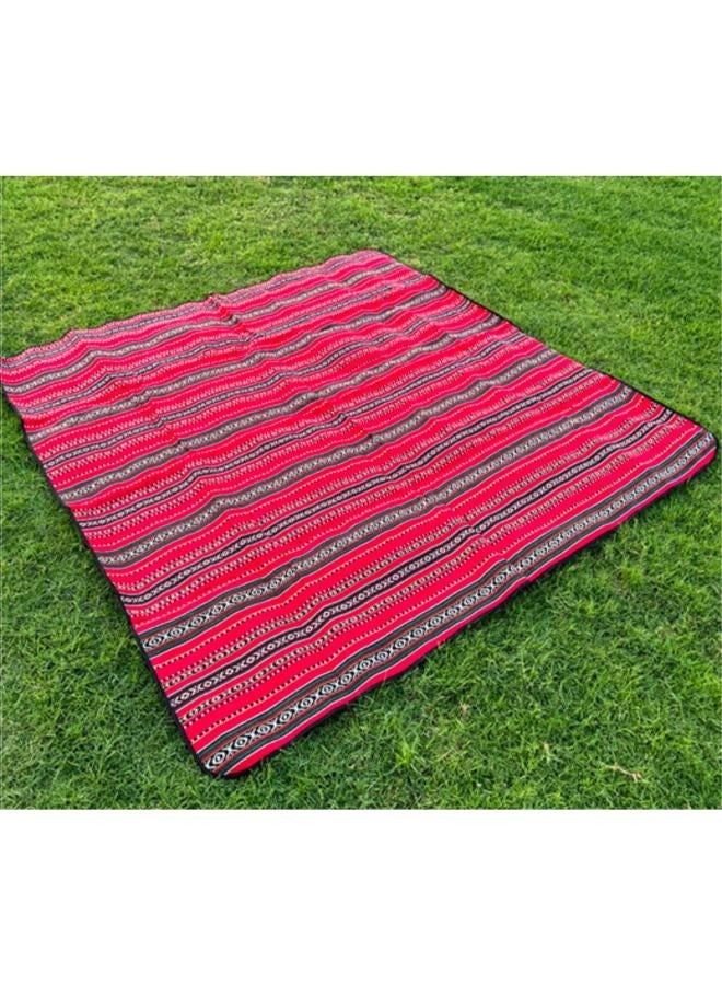 Foldable Picnic Rug Bohemian Picnic Beach Mat Blanket Portable with Carrying Strap Size: 2m*2m - Image 1