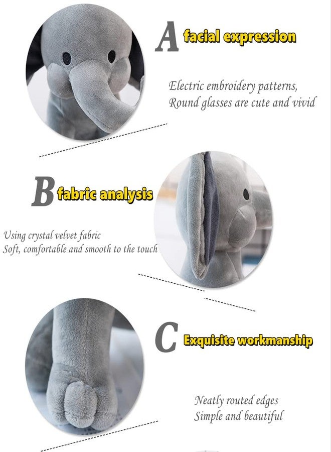 NatureMan Elephant Stuffed Animals - Kawaii plushiesToys for Baby, Boy, Girls Plush Toys Gifts - Great for Nursery, Room Decor, 9.8 Inch (Pink) - Image 4