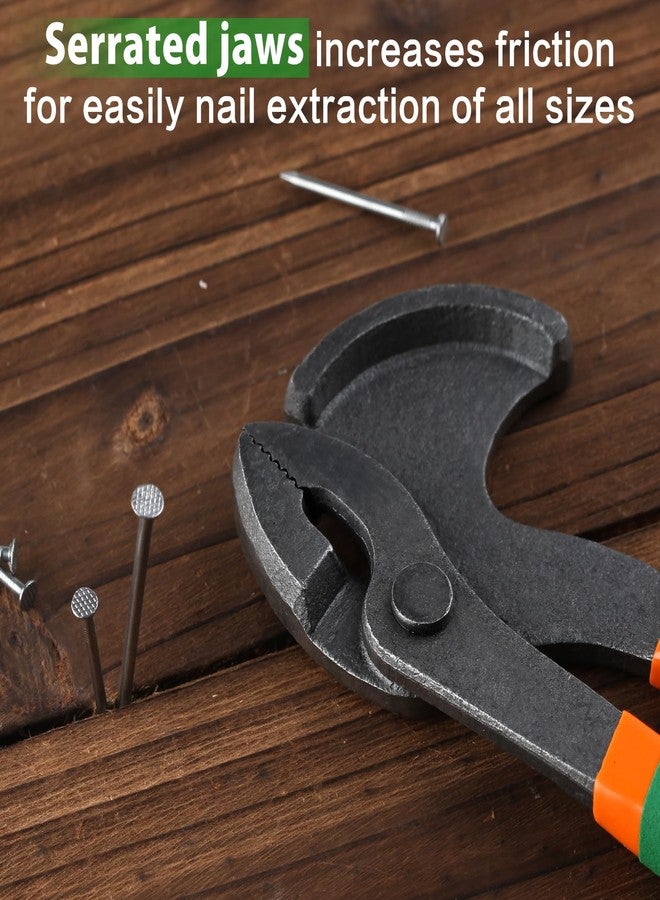 LEONTOOL 11" Nail Puller Pliers High-Leverage Nail Extractor Tool Nail Remover Tool Heavy Duty, Crescent Nail Pulling Pliers in Dull Finish, Nail Puller Tool Cats Paw Nail Puller Carpenters Tools - Image 2