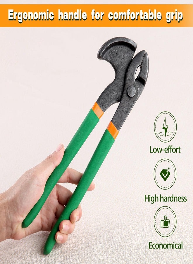 LEONTOOL 11" Nail Puller Pliers High-Leverage Nail Extractor Tool Nail Remover Tool Heavy Duty, Crescent Nail Pulling Pliers in Dull Finish, Nail Puller Tool Cats Paw Nail Puller Carpenters Tools - Image 5