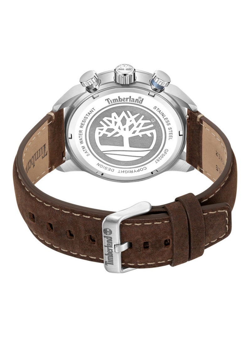 Timberland Men Driscoll Black Dial Leather Strap Multifunction Watch for Men, 46mm - Image 3