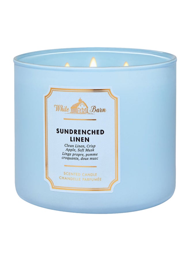 Bath & Body Works Sun-Drenched Linen 3-Wick Candle 