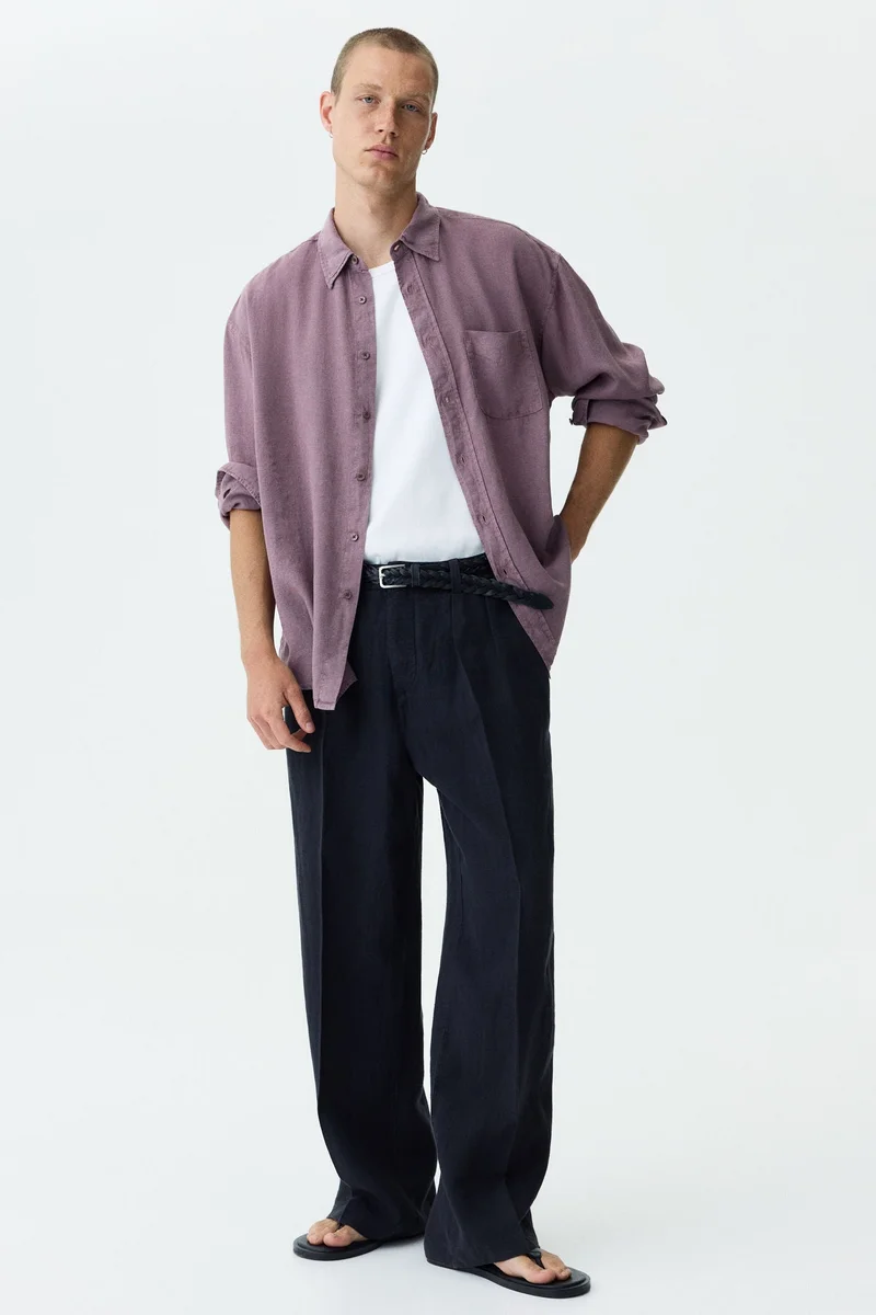 Loose Fit Wide linen trousers