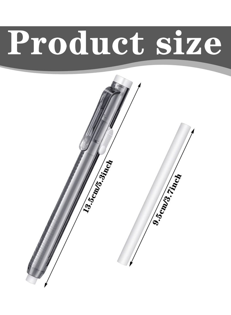 Retractable Mechanical Eraser Pen Set - 12 Pack with 10 Refills for School, Office, Art, and Writing - Ideal for Students, Teachers, Adults, and Children. - Image 3