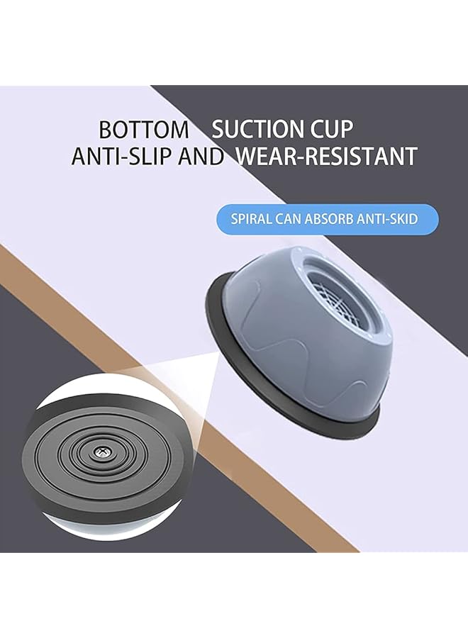 erorex 4Pcs Washing Machine Rubber Feet Pads Universal Anti Vibration Washing Machine Mat Shock Absorber Anti Slip Noise Canceling Washing Machine Feet For Dryer Washing Machine Dishwasher Gray - Image 3