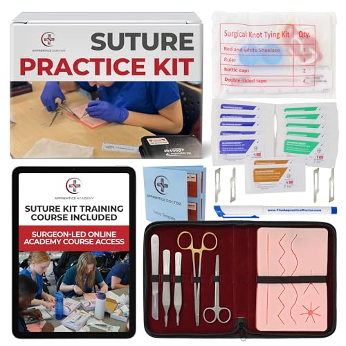 The Apprentice Doctor Suture Kit for Medical Students Access to The Apprentice Academys inDepth Online Suturing Course Course Practice Kit Designed by an Experienced Surgeon - Image 1