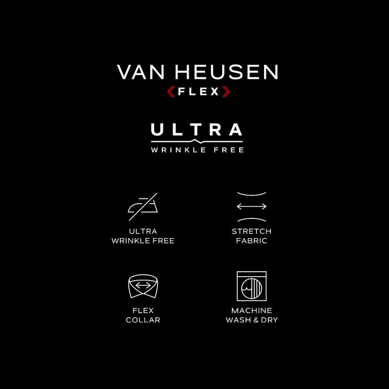 Van Heusen قميص رسمي للرجال من فان هيوزن بتصميم نحيف مضاد للتجاعيد مع ياقة مرنة، أبيض، 17"-17.5" للرقبة 34"-35" للكم - Image 5