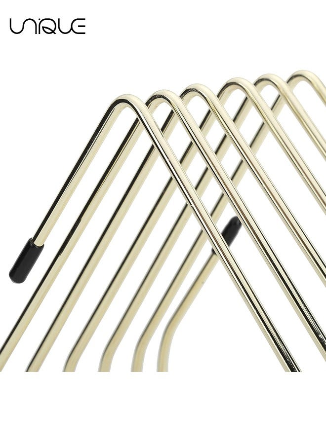 Unique Metal Book Ends, Decorative Bookends for Shelves, Non Skid Book Holder for Bookrack Desk Books Heart Appearance Design Book Shelf Holder Home Decor Heavy Duty Metal Heavy Duty Bookend (Golden) - Image 4