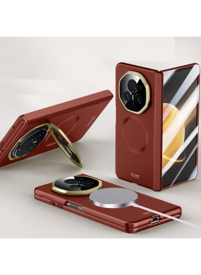 general Case for Honor Magic V3 (2024), Compatible with Mag-safe, Shockproof Anti-fall Protective Cover with Concealed Metal Stand  Tempered Front Film - Image 3