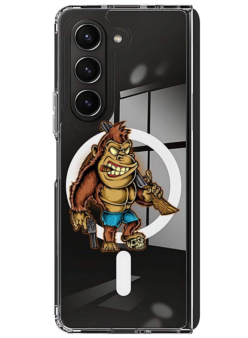 Theodor Magnetic Case for Samsung Galaxy Z Fold 6 Compatible with MagSafe Wireless Charging, Shockproof Phone Bumper Cover Killer kong - Image 1