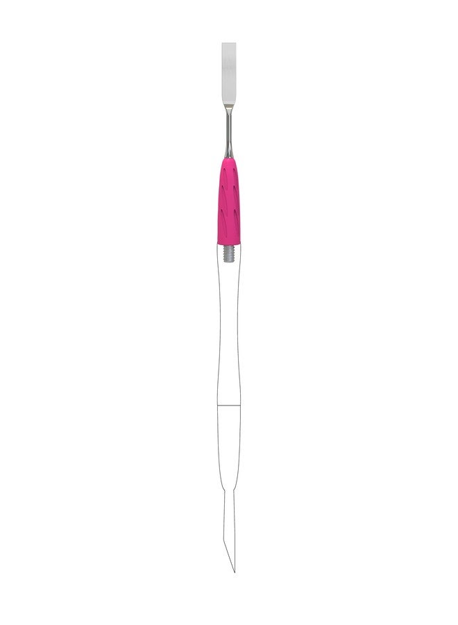 Staleks Combo UNIQ 18 Replaceable Working Part – Straight Flat Pusher for Modular Handle – Ideal for Sinus Zone and Cuticle Work - Image 2