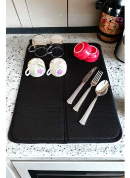 Dish Drying Mat, Dish Drying Mat, Non-Slip Base Absorbent Dish Rack, Folding Dish Mat