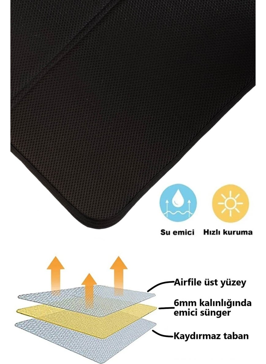 Fulia - Dish Drying Mat, Dish Drying Mat, Non-Slip Base Absorbent Dish Rack, Folding Dish Mat - Image 1