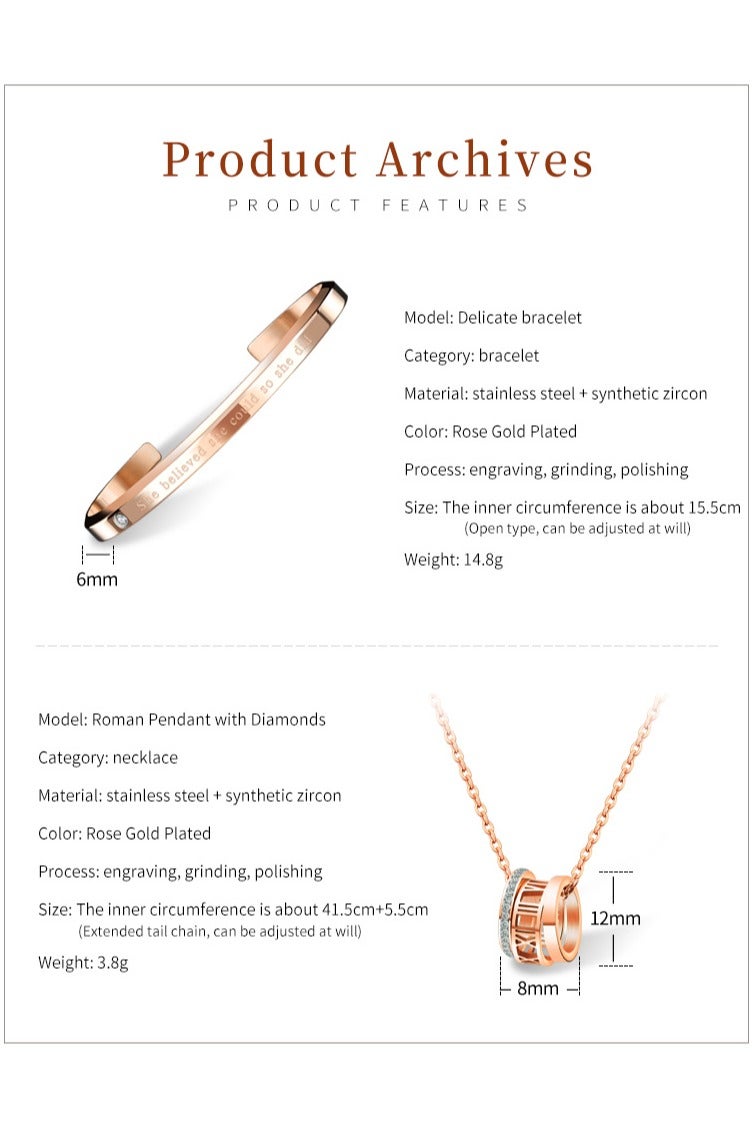 أوليفز طقم أنيق للسيدات مكون من ساعة يد وسوار وقلادة، تصميم عصري مع إضاءة ليلية وتقويم مقاوم للماء وسوار من الفولاذ المقاوم للصدأ، هدية رومانسية لعيد الحب وأعياد الميلاد، هدية يومية مع علبة فاخرة وحقيبة          询问 ChatGPT - Image 3