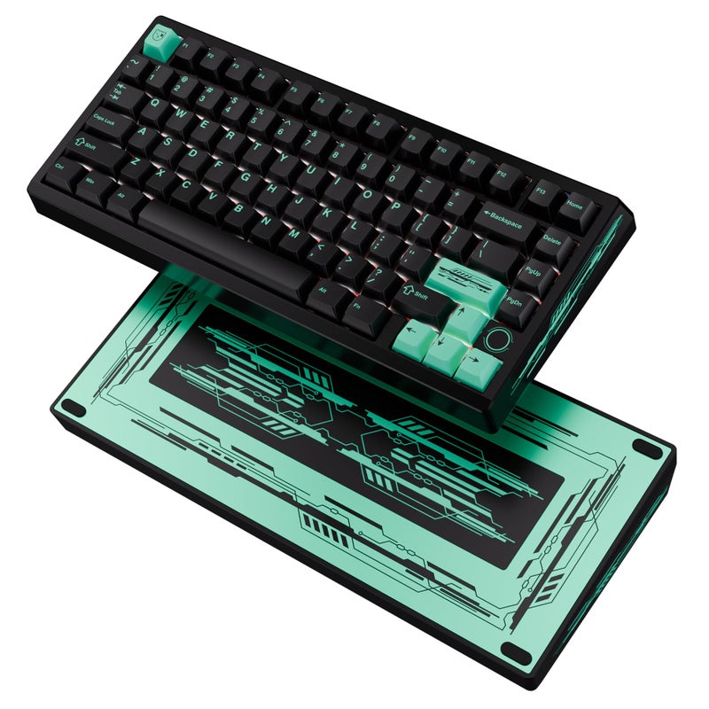 BOOG75 75 Gaming Keyboard with GATERON KS37B Magnetic Switches Rapid Trigger Toggle Hall Effect Keyboard Hot Swappable Gasket Mount Wired Custom Aluminum HE Key Board for Laptop PC Black