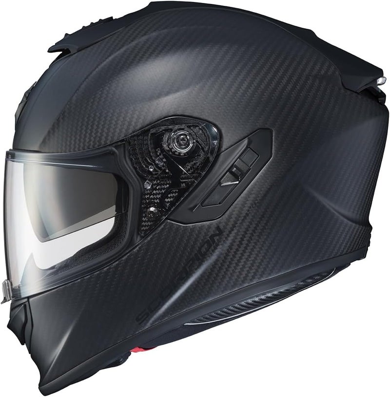 ScorpionEXO ST1400 EVO Carbon Fiber Full Face Motorcycle Helmet - Bluetooth Ready (Matte Black, Medium) - Image 1
