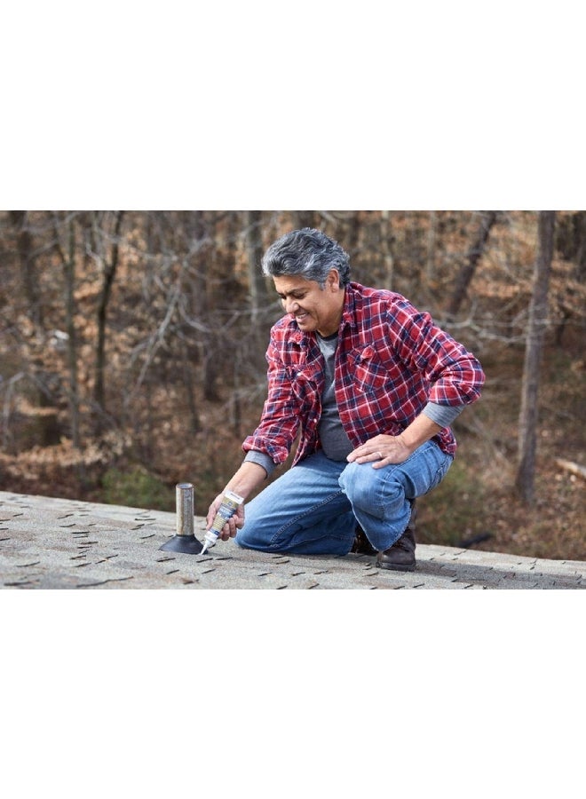 جي إي مادة عازلة متقدمة ومقاومة للماء والسيليكون 2 مانع تسرب للنوافذ والأبواب، شفاف 2.8 أونصة 1595685 - Image 4