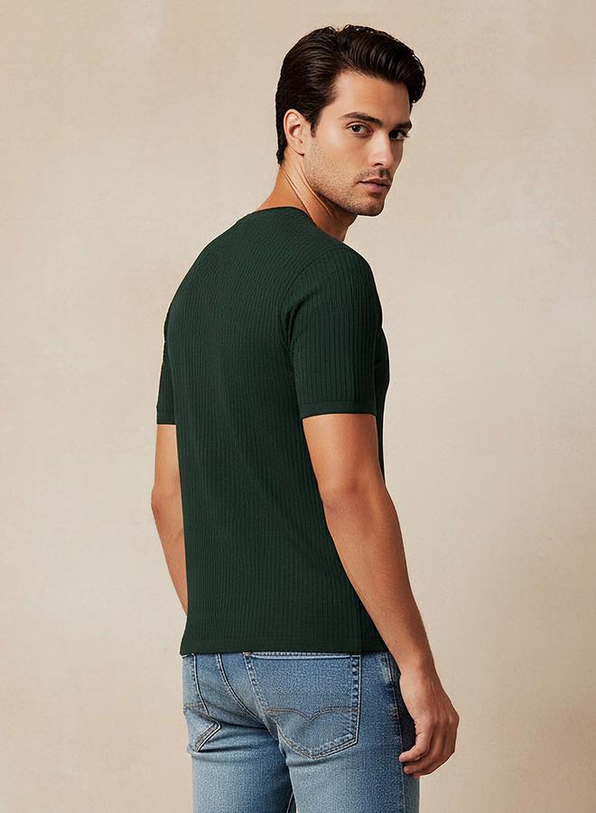 Iconic Textured Crew Neck T-shirt - Image 3