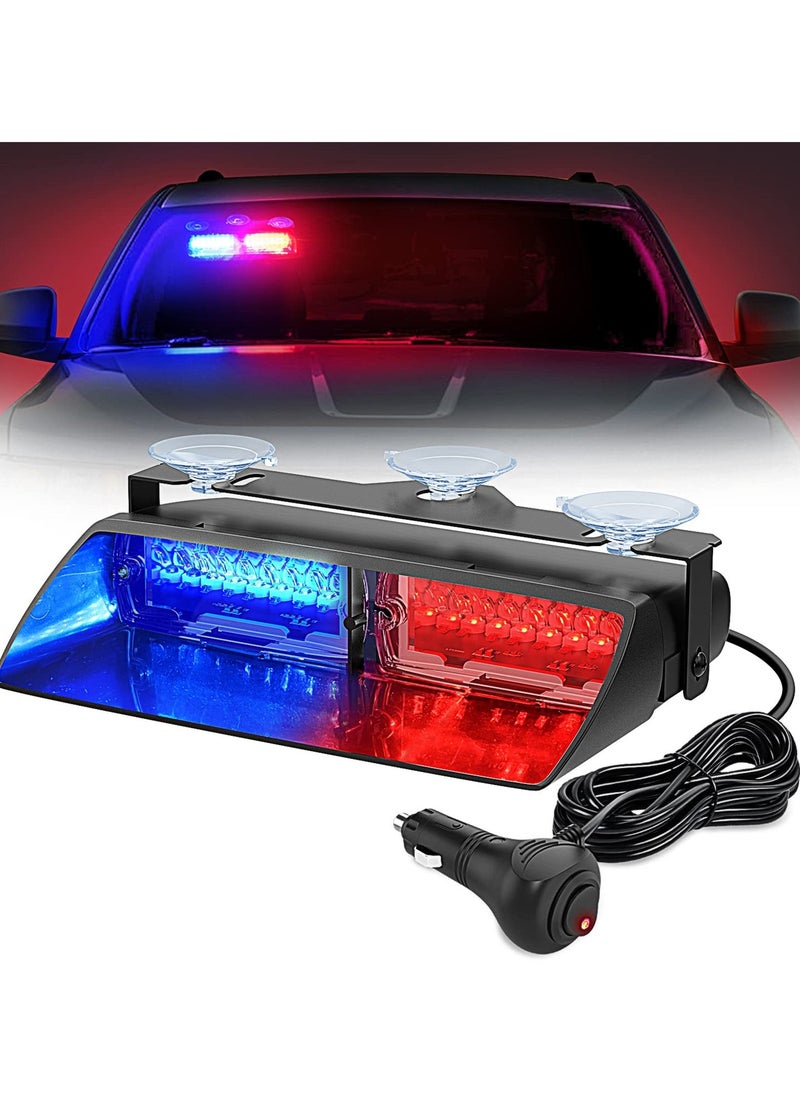 LED Emergency Strobe Lights with Suction Cups, Super Bright Windshield Hazard Warning Safety Flash Lights for Police, Firefighters, and Emergency Vehicles - Image 1
