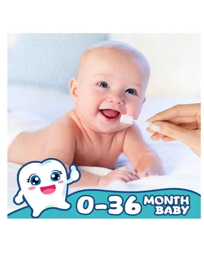 60pcs Oral Cleaner Toddler Oral Mouth Sponge Swabs Infant Tongue Cleaner Newborn Tongue Cleaner Oral Cleaning Tongue Brush Infant Tongue Wipes 0 - 36 Month - Image 3