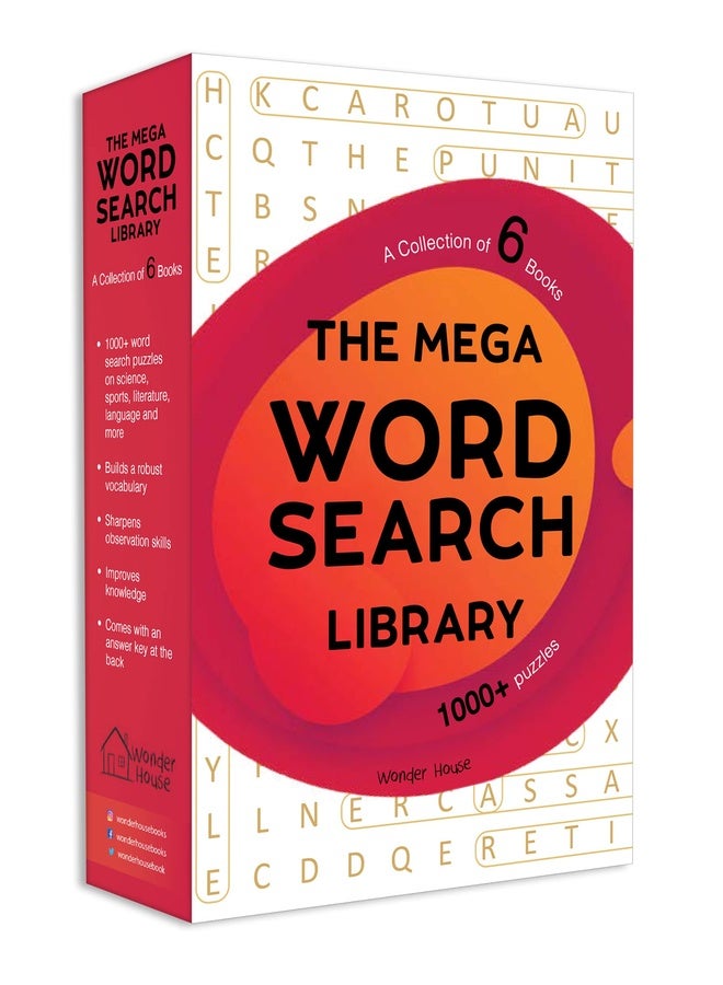 The Mega Word Search Library: Gift Boxset for Kids (Set of 6 Books) | Boost Vocabulary & Focus | Ages 7–12 | 300+ Fun Word Puzzle Challenges