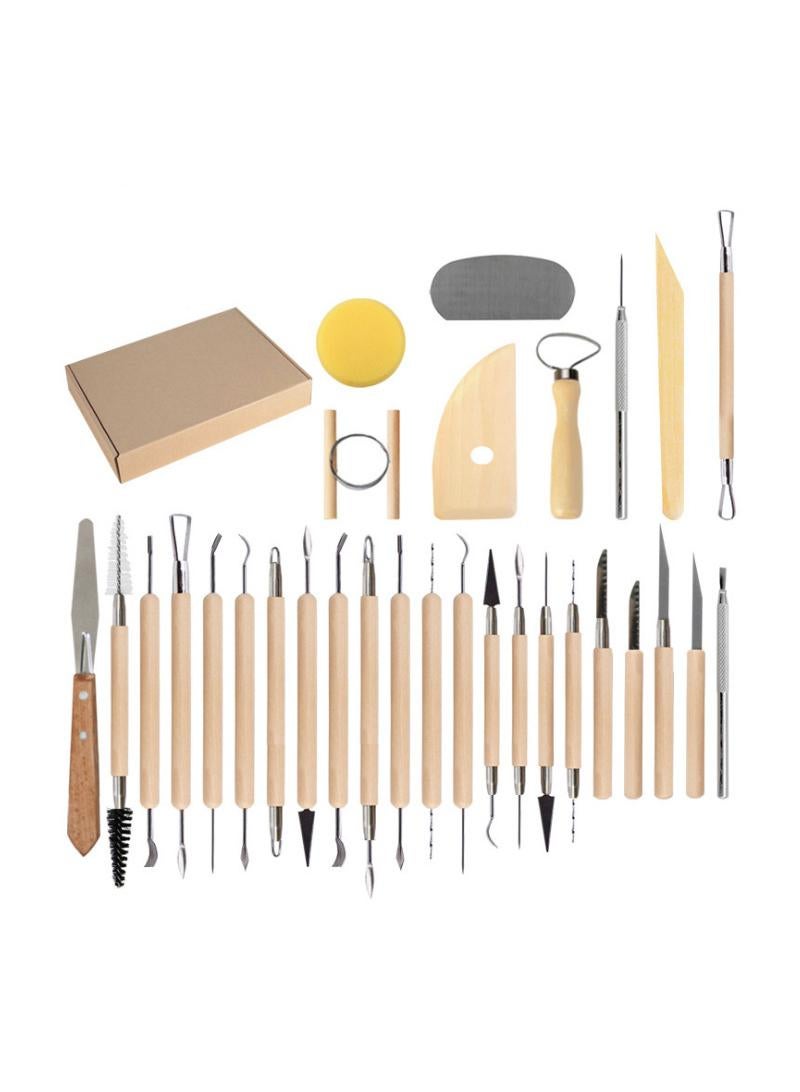 general 30-Piece Clay Sculpting And Smoothing Wax Carving Pottery Ceramic Tools Set - Image 1