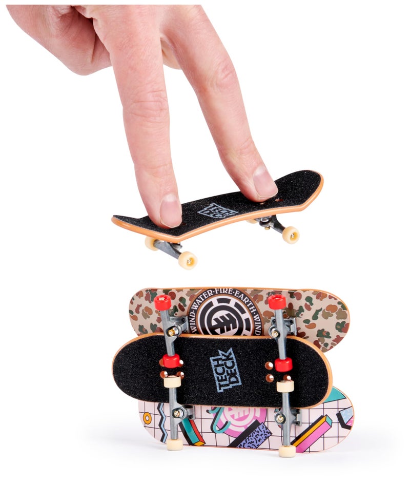 TECH DECK, Ultra DLX Fingerboard 4-Pack, Element Skateboards, Collectible and Customizable Mini Skateboards, Kids Toy for Ages 6 and up - Image 3