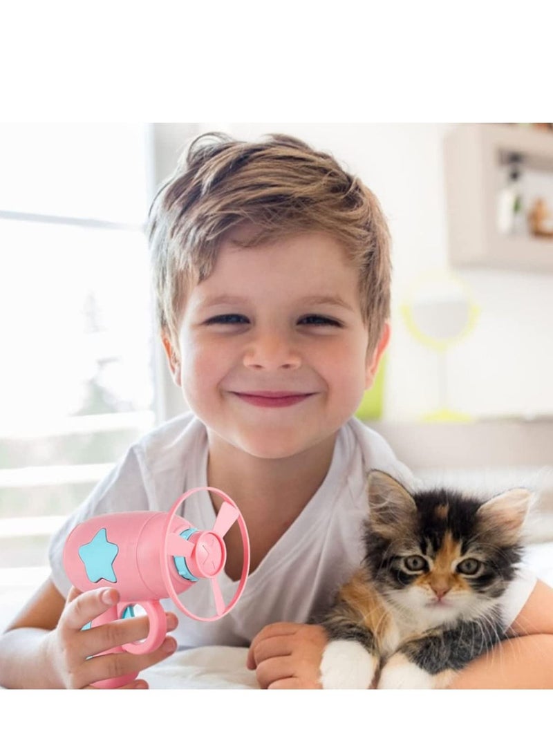 SYOSI ألعاب قاذفة القرص 4 صحن طائر 1 لعبة جوية مضيئة تدور السماء للأطفال في مرحلة الطفولة المبكرة، جيروسكوبية للأطفال في الهواء الطلق وداخل المنزل - Image 1