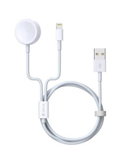 devia DEVIA EA199 Smart Series 2 In 1 Apple Watch Charging Cable 1.2m - White 