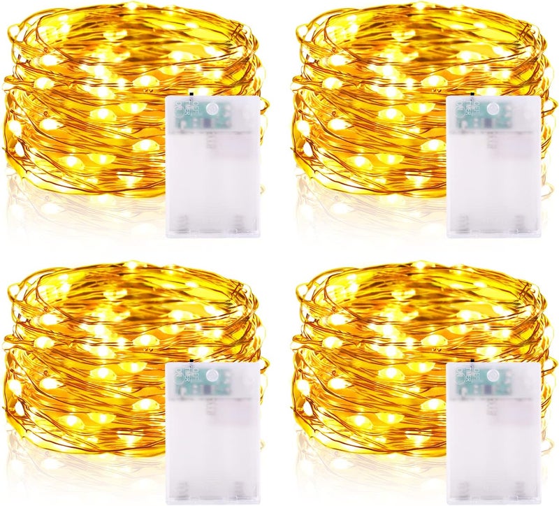 GLEVAR Fairy Lights – LED String Lights – Battery Operated with Timer, Flexible Copper Wire, Warm White Glow, Perfect for Bedroom Decor, Wedding Ambiance, Outdoor Party Lighting - Image 4