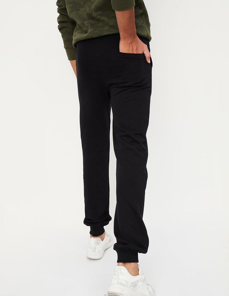 Max Boys Mid Rise Solid Elasticated Joggers (S24Fct72Black)_15-16Y - Image 5