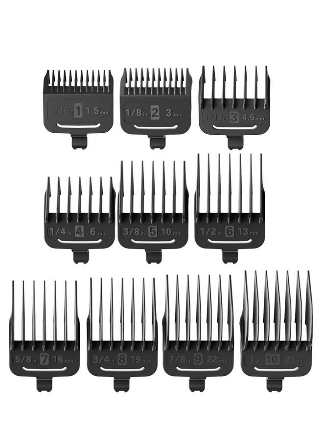 أوني سال مجموعة من 10 قطع من Oneisall لدليل تثبيت مشط قص شعر الكلاب RFC-676#1-#8، بطول 1.5 مم/3 مم/4.5 مم/6 مم/10 مم/13 مم/16 مم/19 مم/22 مم/25 مم، باللون الأسود - Image 1