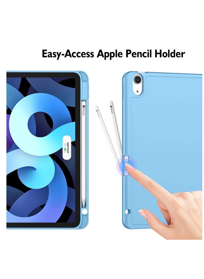 ELTRAZONE iPad Air Case (11-Inch, 2024) - Fits 4th, 5th, and 6th Gen Models | Smart Cover with Touch ID Compatibility and Auto Wake/Sleep | Vibrant Azure Blue - Image 3