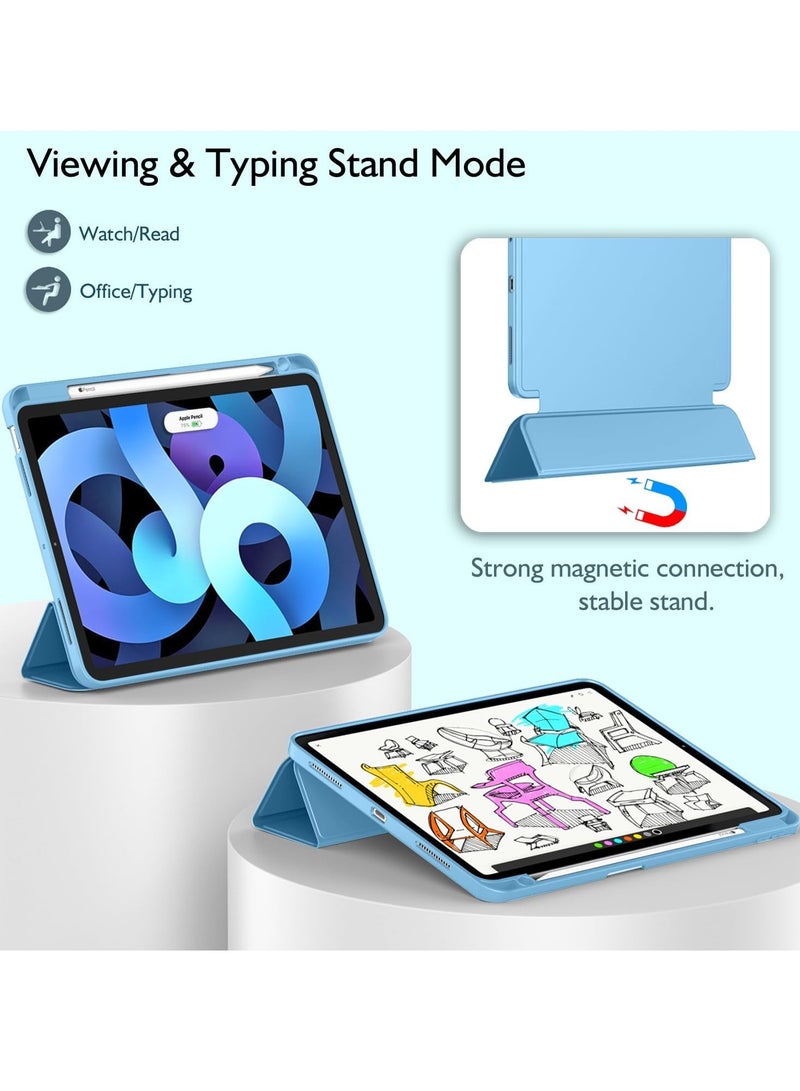 ELTRAZONE iPad Air Case (11-Inch, 2024) - Fits 4th, 5th, and 6th Gen Models | Smart Cover with Touch ID Compatibility and Auto Wake/Sleep | Vibrant Azure Blue - Image 4