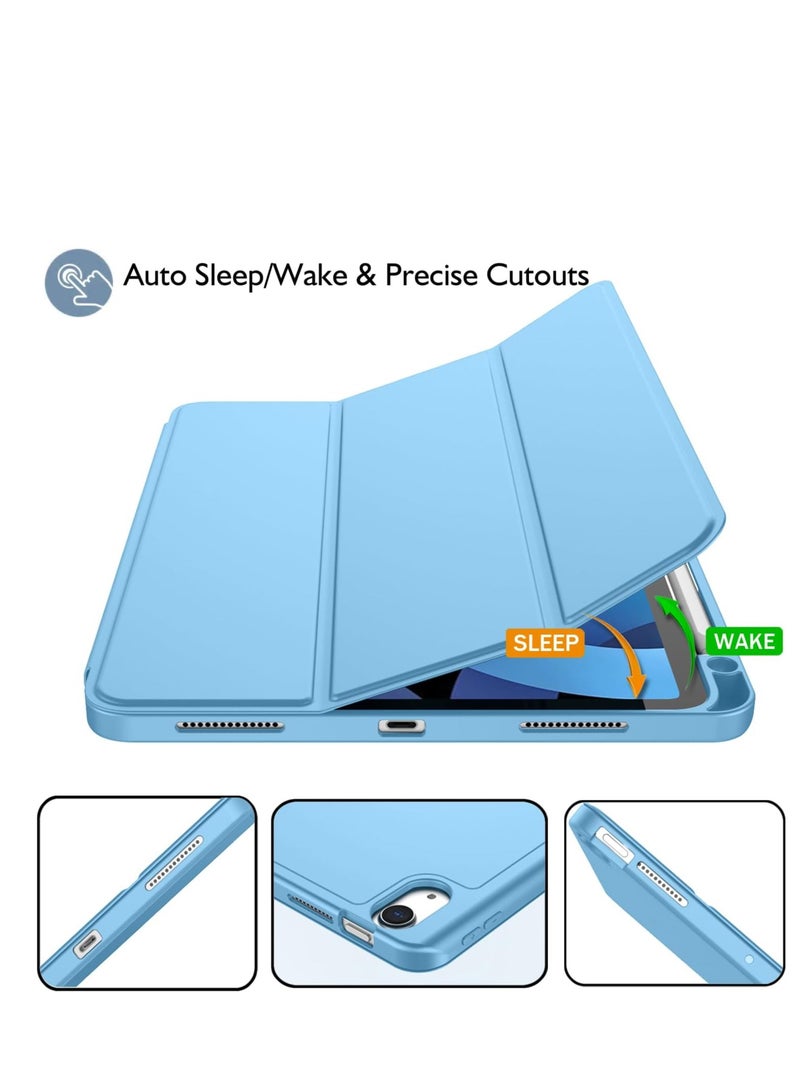 ELTRAZONE iPad Air Case (11-Inch, 2024) - Fits 4th, 5th, and 6th Gen Models | Smart Cover with Touch ID Compatibility and Auto Wake/Sleep | Vibrant Azure Blue - Image 5