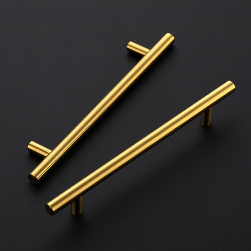 JOY DECOR 10 Pack 81316 Inch Cabinet Pulls Kitchen Cabinet Handles with 614 Inch Hole Center Brushed Brass Cabinet Hardware Stainless Steel Kitchen Drawer Pulls 160mm Hole Centers - Image 3