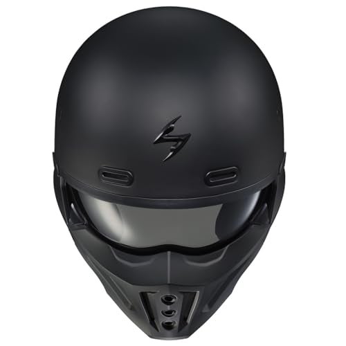 ScorpionEXO Covert X Open Face Half Shell 3/4 Motorcycle Helmet Comm Ready Speaker Pockets DOT Solid (Matte Black - Small) - Image 2