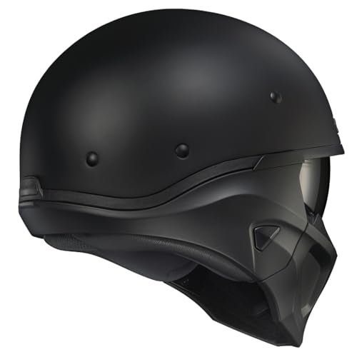ScorpionEXO Covert X Open Face Half Shell 3/4 Motorcycle Helmet Comm Ready Speaker Pockets DOT Solid (Matte Black - Small) - Image 5
